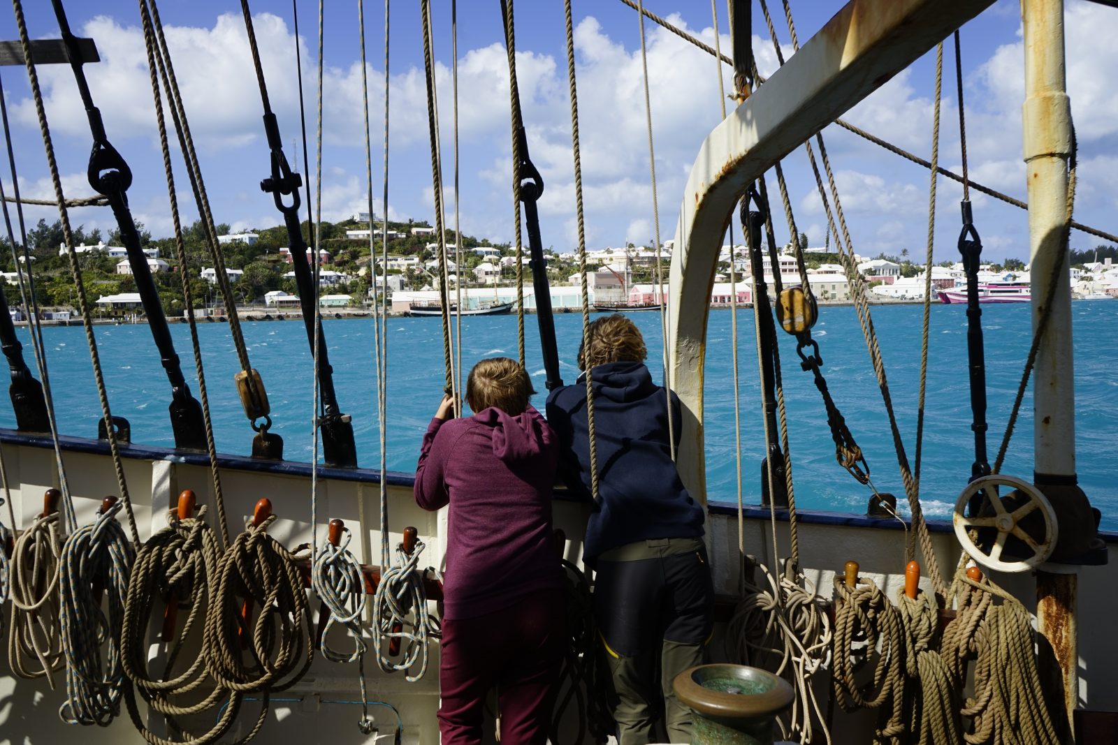 Aankomst op Bermuda School at Sea